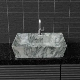 nekstone Wall Mount basin & tebal top basin Ceramic Wash Basin Glossy 752(12x16x5 inch) Table Top Basin image 4
