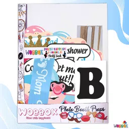 wobbox Baby Shower Props, Mom To Be, Dad To Be, Baby Shower Decoration Items (FP4680) Photo Booth Board image 5