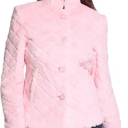 cutindia Rabbit Fur Solid Coat For Women-picture-10