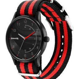 Sonata Men Brass Dial & Straps Analogue Watch image 2