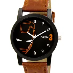 LOREM Men Brown Analogue Watch image 2