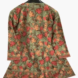 warm worth Women Embroidered Georgette A-line Kurta image 3