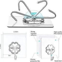 clickcove Glossy Shower Rod Hook image 5