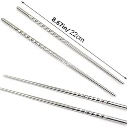 erien Eating Stainless Steel Chinese, Japanese, Korean Chopstick image 2