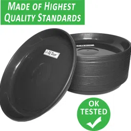 rgdecor 8 Inch- 9 Black Pot Plate Plant Tray Plant Pot Tray Flower Pot Base Bottom Tray Plant Container Set image 4