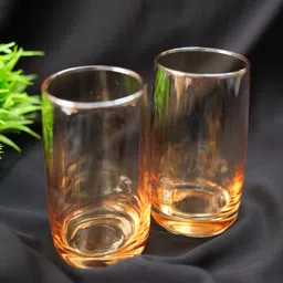 lightgarden (Pack of 6) Clear Glassware Set, Glass for Water, Juice & Gifting Glass Pack of 6, Brown Glass Set Water/Juice Glass image 4