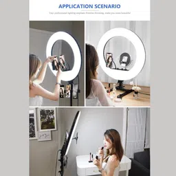 DRUMSTONE Big LED Ring Light with Tripod Stand and Remote Control Ring Flash image 3