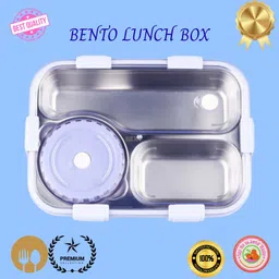 moira international Lunch Box for Kids Compartment Insulated Stainless Steel Tiffin Box for KID_L258 3 Containers Lunch Box image 1