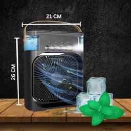 Hauker MINI PORTABEL COOLER WITH WATER SPRAY AND LED LIGHTS Liquid Cooling All in one Cooler image 3