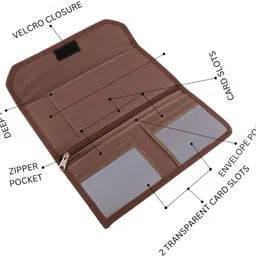 asraw Nylon Ergonomic Style Multi pocket Document Holder Vehicle Organiser For Two Wheeler/Three Wheeler/ Car Documents image 2