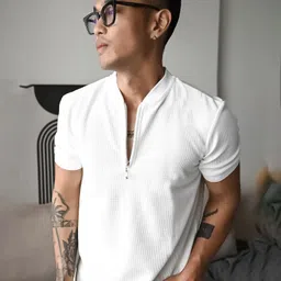 jump cuts Men Printed Round Neck Cotton Blend White T-Shirt-picture-15