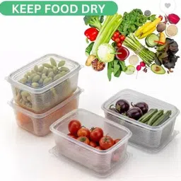 zigmo Plastic Fridge Storage Containers Kitchen Fruit Vegetable Storage Basket Box Dabba Storage Basket image 5