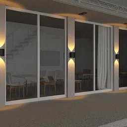 pesca 2 Watts 2 Ray Oval Up-Down Outdoor LED 2 Way (Pack of 2) Ceiling Light Ceiling Lamp image 5