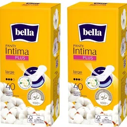 bella Panty Intima Plus Panty Liners - 40 Count (Large) x pack of 2 Pantyliner image 1