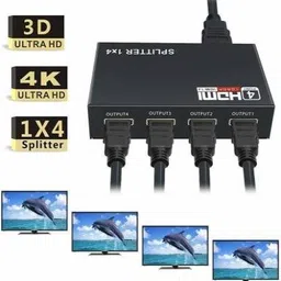 KUVERA 1 in 4 Out 3D 1.4 HDMI Splitter Duplicator Amplifier Switch AC Adapter - Black USB Adapter-picture-26