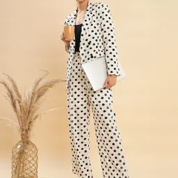 kassually Women Printed Double Breasted Casual Blazer image 4