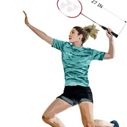 yonex ZR 100 Light Red, Silver Strung Badminton Racquet image 4