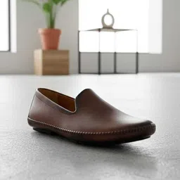 krishna collection Brown Ethnic Slip-On Mojari Shoes for Men Party Wear For Men Party Wear For Men image 4