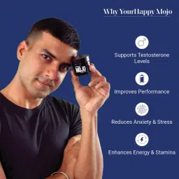 YourHappyLife MOJO Testosterone Booster Supplement for Men - With Tongkat Ali (Ginseng), L-Arginine & Tribulus with 3x Strength, Stamina & Energy Booster (30 Capsules) image 4