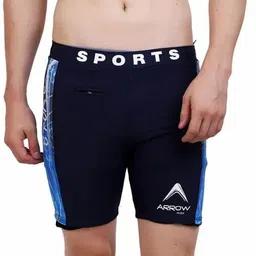 janmesh enterprises Swimming Costume for Men Jammers Longh Trunk- Printed Men Trunk Blue Swimsuit Solid Men Blue Swimsuit image 2