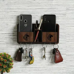 herbonoor Wooden Wall Key Holder | Multipurpose Key Stand for Home Wood Key Holder image 3