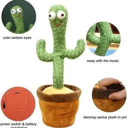 f a s t f r i e n d s High Quality Dancing Cactus Toy Talking Cactus Toy Singing + Recording + Danc image 3
