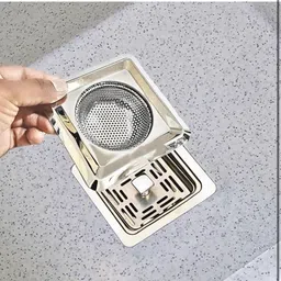 dewdrops Kitchen Sink Stainless Steel Pop-Up Strainer image 1