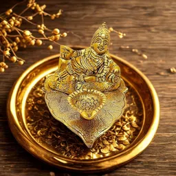 jet Lord Kuber Brass Idol with Diya for Pooja Mandir & Home Décor Decorative Showpiece - 3 cm-picture-12