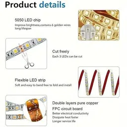 seetastic 120 LEDs 5 m Pink Steady Strip Rice Lights image 5