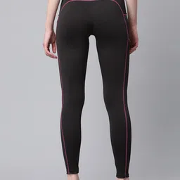 blinkin Solid Women Black, Pink Tights image 2
