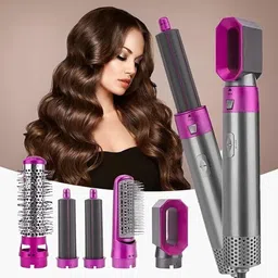 SmartTech Traders 5 in 1 Hot Air Brush Hair Dryer & Volumizer, Hair Styler Tool for Women 5 In 1 Hair Dryer Air Brush Styler The Power of One Hair Styler-image-1