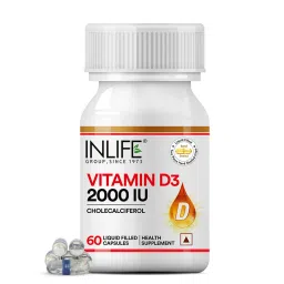 INLIFE Vitamin D3 Cholecalciferol Supplement for Men Women 2000 IU - 60 Liquid Filled Capsules-image-11