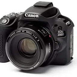 generic Silicone Protective Camera Cover For Canon 200D Cameras (Black) image 1