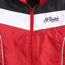 Toonyport Boys Red & Black Colourblocked Lightweight Padded Jacket image 3