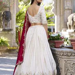 satvashiv Embroidered Semi Stitched Lehenga Choli image 2