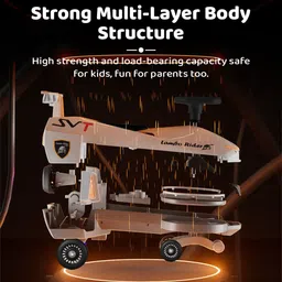 staranddaisy Baby Swing Car with LED Light & Music, Backrest Seat, Storage & 360° Swivel Rideons & Wagons Non Battery Operated Ride On image 3