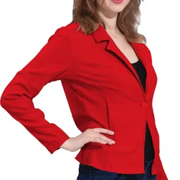 hrikshika fashion Women Solid Single Breasted Casual Blazer image 3