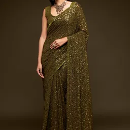 trendmalls Embellished Bollywood Georgette Saree-picture-11