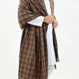 Vrinde Wool Checkered Men Shawl image 4