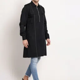 MIDAV Striped Thread Work Pathani Cotton Kurta image 3