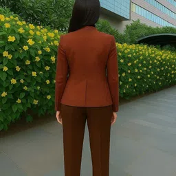 fabs Women Regular Fit Brown Viscose Rayon Trousers image 2