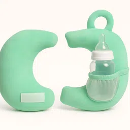snugnibble BABY PILLOW WITH BOTTLE HOLDER Microbeads Solid Baby Pillow Pack of 1-picture-16