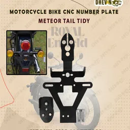 dhevan HR-1N Metal Tail tidy , License Plate Holder Bracket for Meteor 350 Bike Number Plate-picture-12