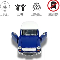 woozee Fiat Queen 70'S Padmini Toy Car,Mumbai Ki Shaan||PullBack Action||Doors Openable image 2