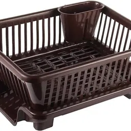 cozybuyer Dish Drainer Kitchen Rack Large Durable Sink Plastic Dish Rack Utensil Drainer Drying Basket Plastic-picture-25