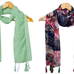 stolevilla Printed Chiffon Women Multicolor Scarf, Stole, Fancy Scarf-picture-26