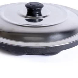 Non Stick 12 Cavities Appam Patra Maker with Steel Lid and Handle, Red Paniarakkal with Lid 1.2 L capacity 23 cm diameter-image-52