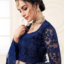 miara Embroidered Semi Stitched Lehenga Choli image 3