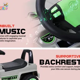odelee Hummer Push Car Front Light & Music With Back Rest For Kids image 3