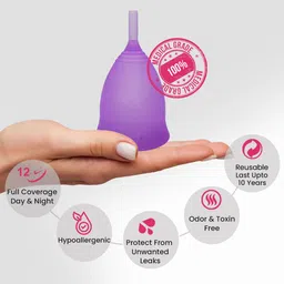 pinq polka Medium Reusable Menstrual Cup image 2